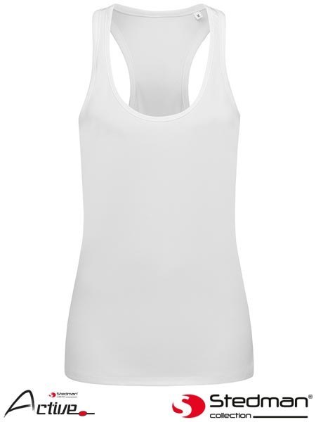 T-SHIRT DAMSKI BEZ RĘKAWÓW SST8540 WHI T-SHIRT DAMSKI BEZ RĘKAWÓW SST8540 WHI